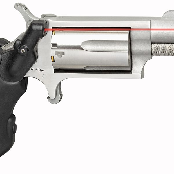 North American Arms 22MSVL Mini-Revolver  22 WMR 5 Shot 1.13" Barrel, Overall Stainless Steel Finish, Black Polymer Grip Includes Viridian Laser