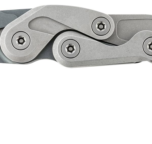 CRKT 4045 Provoke  Compact 2.26" Folding Hawkbill Plain Stonewashed D2 Steel Blade, Stonewashed Aluminum Handle, Includes Pocket Clip