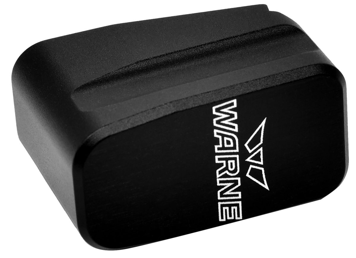 Warne Meg43X2Blk Magazine Extension  Made Of 6061-T6 Aluminum With Hardcoat Anodized Black Finish For Glock 43X, 48 Magazines (Adds 2Rds)