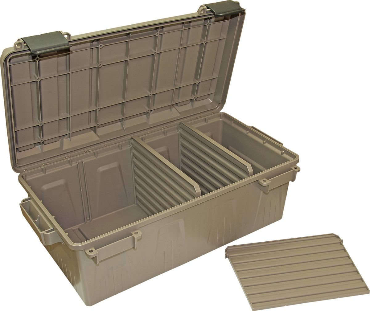 Mtm Case-Gard Acdc30 Ammo Crate Divided Utility Box Beige Polypropylene 21&Quot; X 11.2&Quot; X 7.5&Quot; 75 Lbs