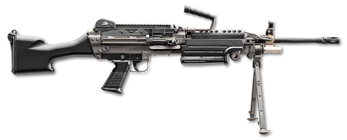 Fn 46100169 M249S  5.56X45Mm Nato 18.50&Quot; Barrel 30+1 Mag Or 200Rd Belt Capacity, Black  Fixed Hydraulic Buffer Stock, Non-Slip Buttplate, Optics Ready