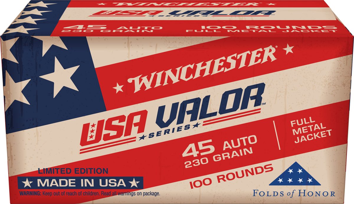 Winchester Ammo Usav45A Usa Valor  45Acp 230Gr Full Metal Jacket 100 Per Box/5 Case