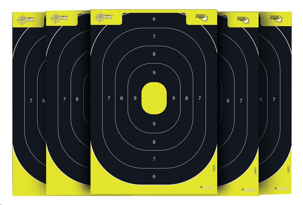Ez-Aim 1537230 Splash Reactive  Ipsc Silhouette Paper Hanging 12.50&Quot; W X 18.25&Quot; H Chartreuse/Black 30 Per Pkg