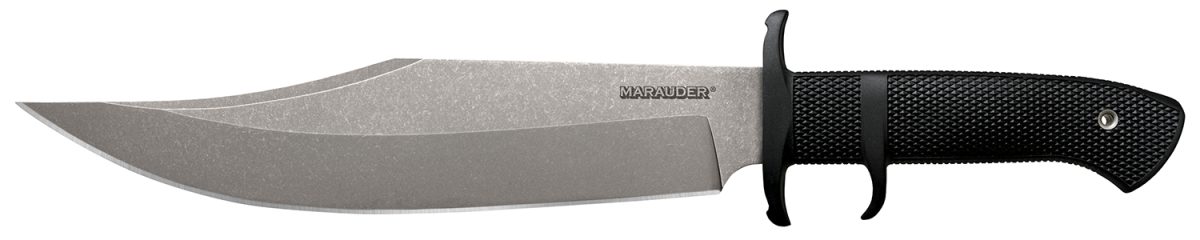 Cold Steel Cs39Lswba Marauder  9&Quot; Fixed Bowie Plain Stone Washed Aus-8A Ss Blade/Black Kray-Ex Handle Includes Sheath