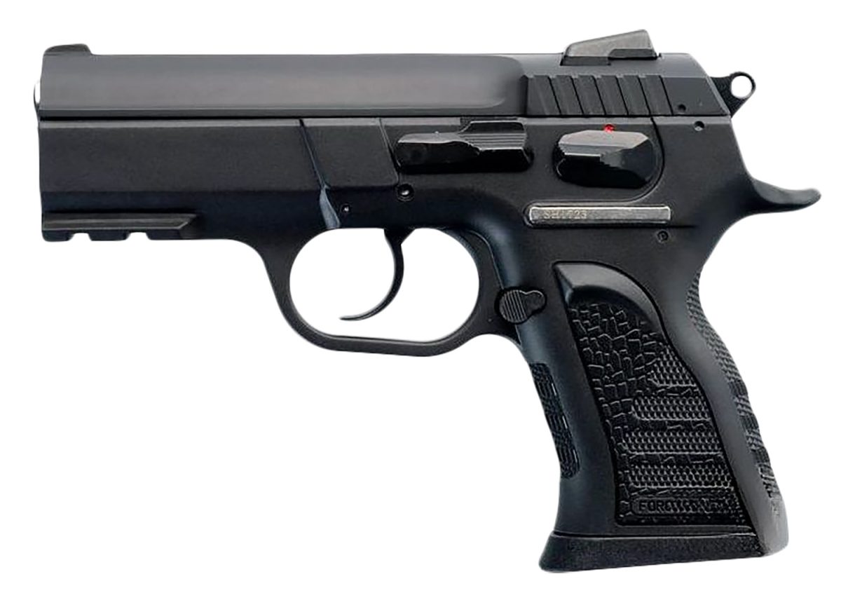Tanfoglio Ifg Tf-Compactf-10 Force Compact F 10Mm Auto Caliber With 3.62&Quot; Barrel, 11+1 Capacity, Overall Black Finish, Picatinny Rail Frame, Serrated Steel Slide &Amp; Rubber Grip