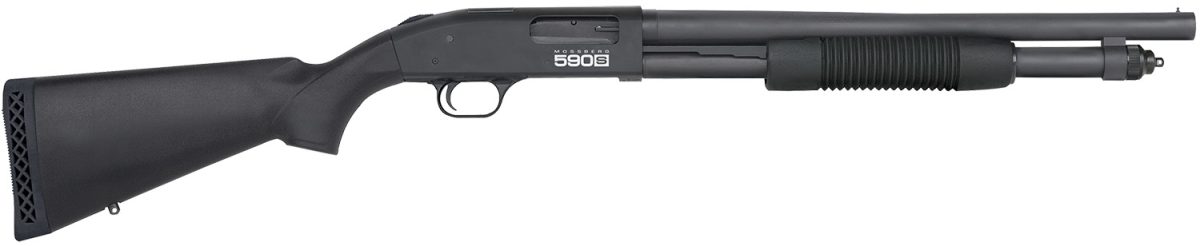 Mossberg 51605 590S Tactical 12 Gauge Pump 3&Quot; 9+1, 18.50&Quot; Matte Blued Barrel, Optics Cut Matte Blued Black Receiver, Synthetic Stock, Right Hand