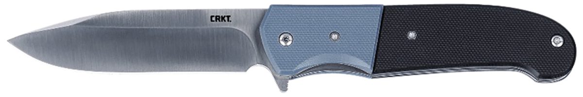 Crkt 6880 Ignitor  3.48&Quot; Folding Drop Point Plain Satin 8Cr13Mov Ss Blade/ Blue/Black G10 Handle Includes Pocket Clip