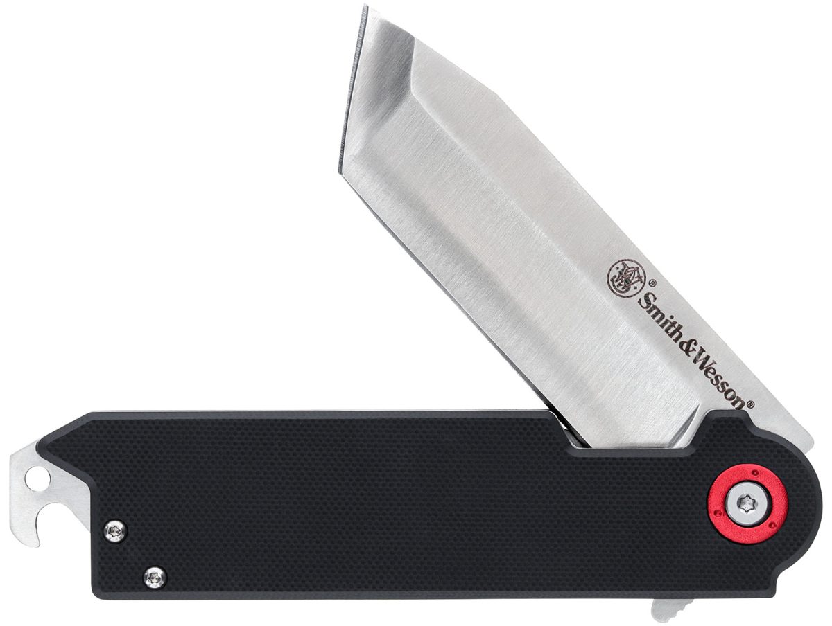Smith &Amp; Wesson Knives 1193144 Big Benji  3.50&Quot; Folding Plain Stainless Steel Blade 4.25&Quot; Black