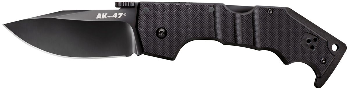 Cold Steel Cs58M Ak  3.50&Quot; Folding Clip Point Plain Black Matte S35Vn Ss Blade/5.50&Quot; Black G10 Handle Includes Belt Clip