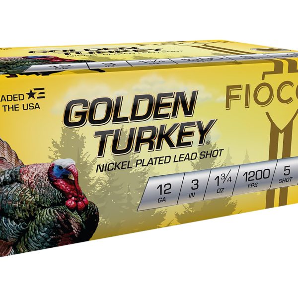 Fiocchi 123TRKC5 Golden Turkey  12Gauge 3" 1 3/4oz 5Shot 10 Per Box/10 Case