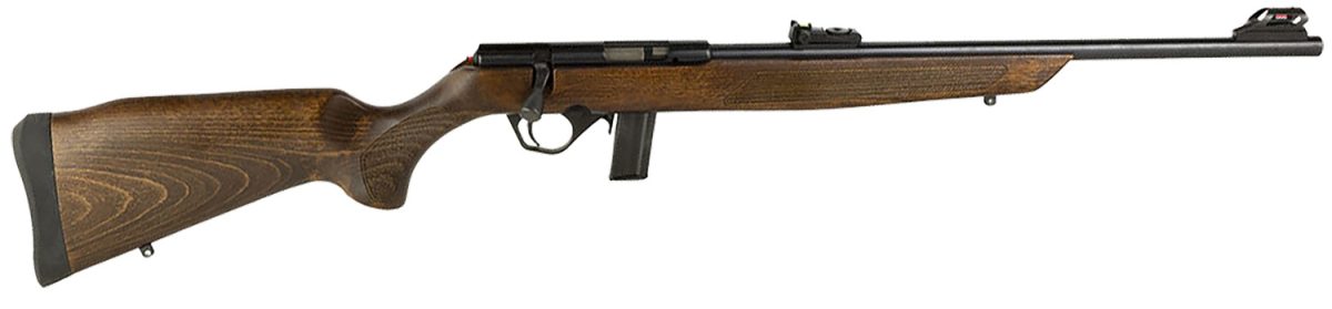 Rossi Rb22L1811Wd Rb22  Full Size 22 Lr 10+1 18&Quot; Matte Black Steel Barrel, Dovetail Base Steel Receiver, Hardwood Monte Carlo Stock