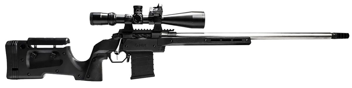 Mdt Sporting Goods Inc 104692Blk Xrs Chassis Black Aluminum Core With Polymer Panels, Adj. Cheekrest, M-Lok Forend, Interchangeable Grips, Aics Mag Compatible, Fits Short Action Savage