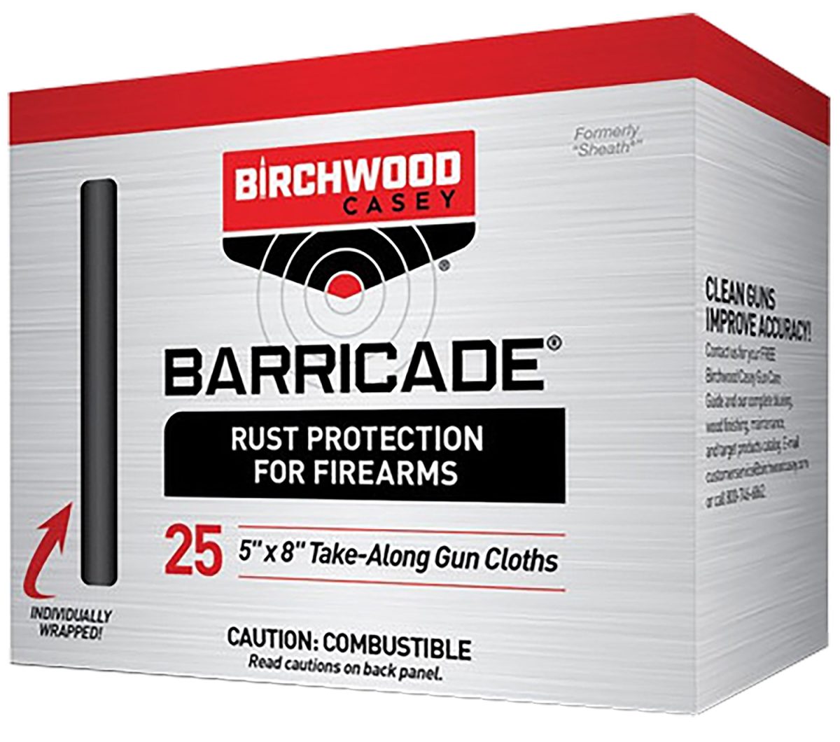 Birchwood Casey 33025 Barricade Take Alongs Foil Pack 5&Quot; X 8&Quot; Cloths 25 Per Box