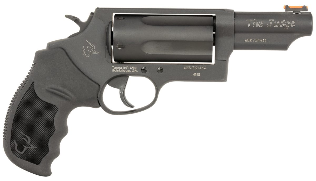 Taurus 24410P31Mag Judge T.o.r.o Magnum Compact Frame 45 Colt (Long Colt)/410 Gauge 5 3&Quot; Matte Black Oxide Steel Barrel, Cylinder &Amp; Frame, Black Rubber Grip, Transfer Bar Safety, Exposed Hammer