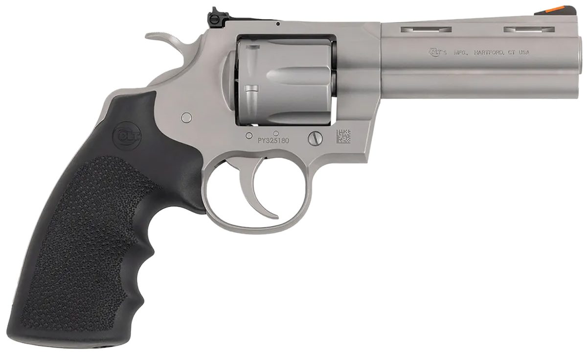 Colt Mfg Pythonsm4Rts Python  357 Mag 6 Shot, 4.25&Quot; Recessed Target/Vent Rib