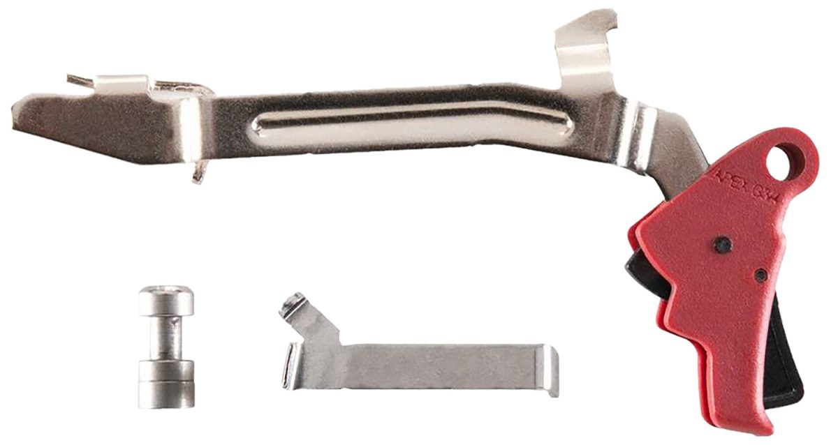 Apex Tactical 102P155 Action Enhancement  Slim Red Drop-In Compatible W/Glock Gen3-4 17/19/22-27/31/32/33/34/35