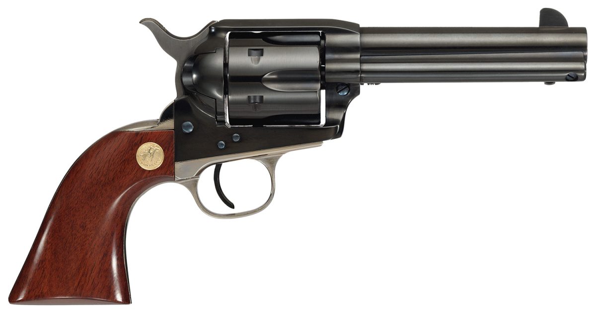 Cimarron Mp400B1401 Pistoleer  357 Mag 6 Shot 4.75&Quot; Blued Rifled Steel Barrel &Amp; Cylinder, Blued Steel Frame W/Nickel Backstrap &Amp; Triggerguard, Walnut Grip, Exposed Hammer