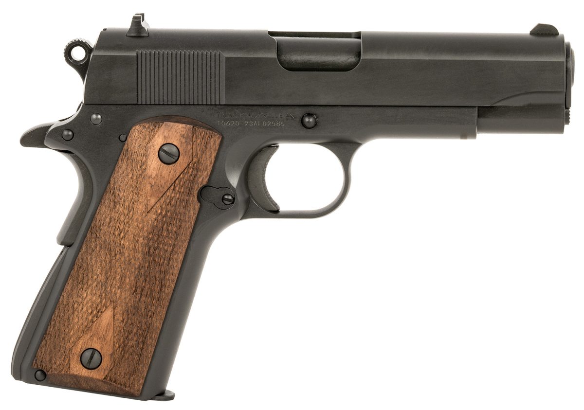 Tisas 10100116 1911 A1 Tank Commander 9Mm Luger 9+1 4.25&Quot; Black Steel Barrel, Manganese Phosphate Coated Serrated Carbon Steel Slide &Amp; Frame W/Beavertail, Turkish Walnut Grip