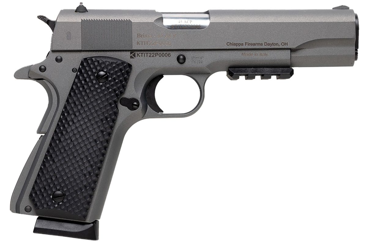 Charles Daly 440179 1911 Field Grade 45 Acp 8+1 5&Quot; Stainless Steel Barrel, Mystikote Tactical Gray Serrated Steel Slide &Amp; Steel Frame W/Beavertail, Black Polymer Grips