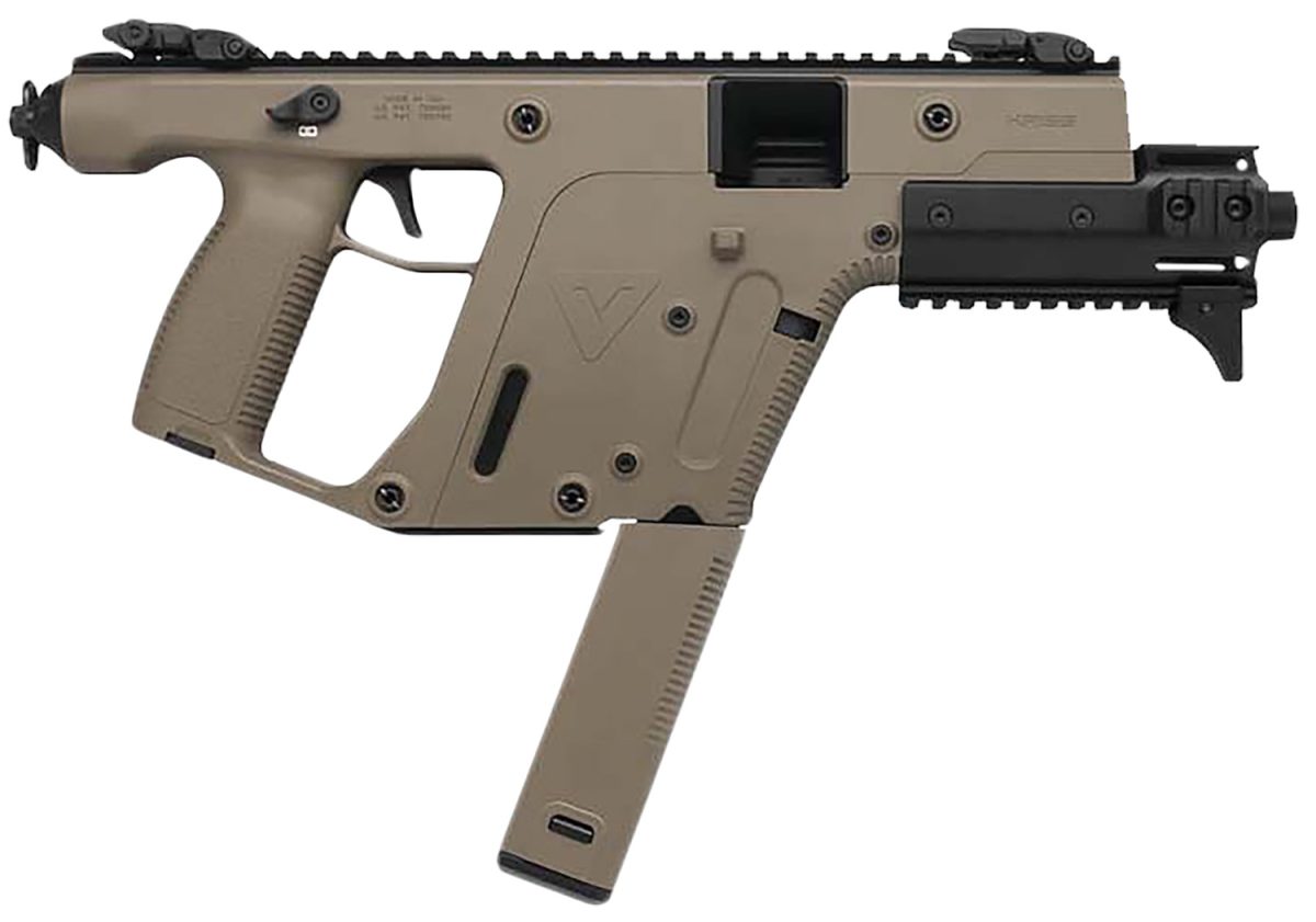Kriss Usa Kv45Pfd30 Vector Sdp Enhanced G2 45 Acp 30+1 6.50&Quot; Black Nitride Threaded Barrel, Flat Dark Earth Picatinny Rail Top &Amp; Bottom, Mk5M Modular Rail