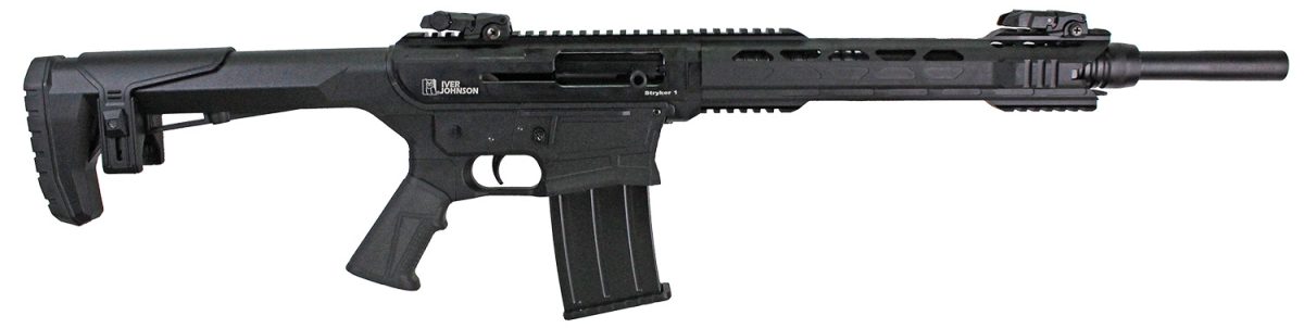 Iver Johnson Arms Stryker1 Stryker 1 12 Gauge Semi-Auto 5+1 20&Quot; Black Steel Barrel, Black Picatinny Rail Receiver, Adj Cheekrest Black Synthetic Stock