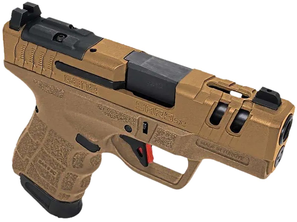 Sar Usa Sar9Scg2Br Sar9 Sc Gen2 Sub-Compact Frame 9Mm Luger 15+1 3.30&Quot; Black Steel Barrel, Bronze Cerakote Ported/Serrated Steel Slide, Bronze Polymer Frame &Amp; Grip