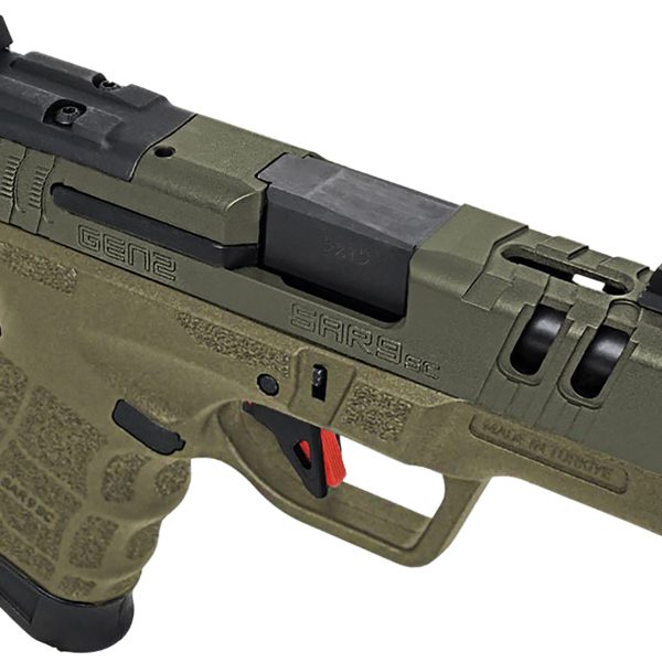 SAR USA SAR9SCG2OD SAR9 SC Gen2 Sub-Compact Frame 9mm Luger 15+1 3.30" Black Steel Barrel, OD Green Cerakote Ported/Serrated Steel Slide, OD Green Polymer Frame & Grip