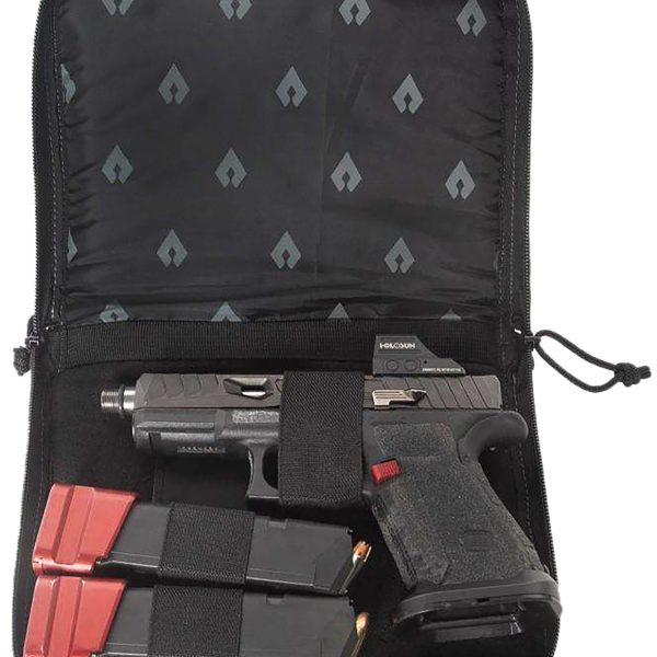 Advance Warrior Solutions SPC9 Single Pistol Case  9.50" Long Black Durable Soft Fabric Compatible w/ Most Standard Sized Pistols