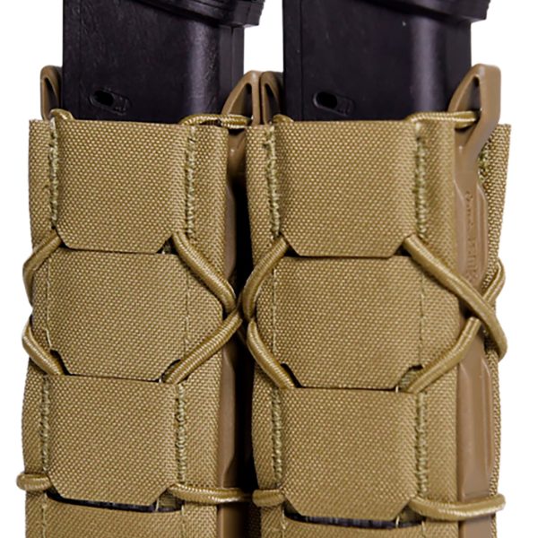 High Speed Gear 24PT02CB TACO Gen 2 Double Pistol Coyote Brown Nylon MOLLE Compatible w/ Pistol