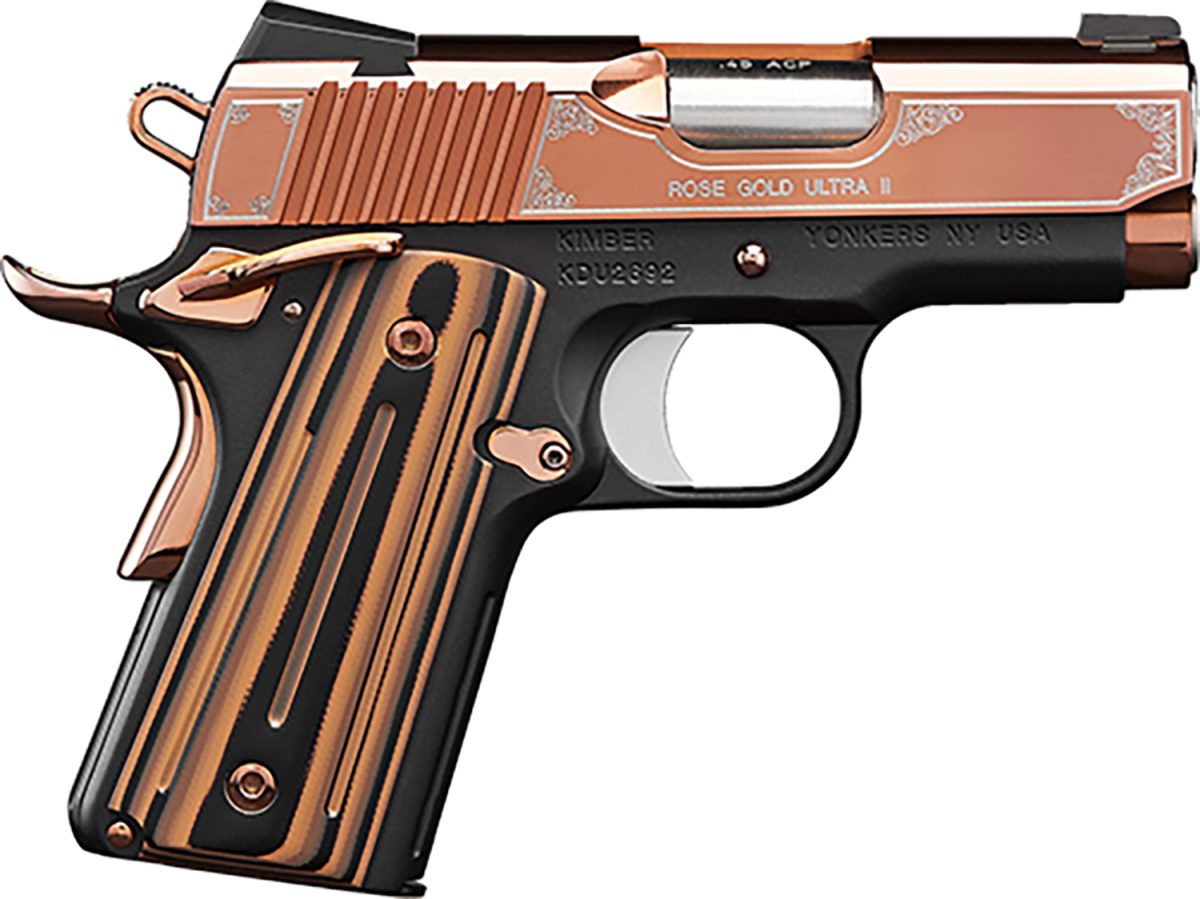 Kimber Mfg.,Inc 3200372 Rose Gold Ultra Ii 9Mm 8+1 3&Quot; Rose Gold Pvd Coating Stainless Steel Slide Kimpro Matte Black G10 Grip