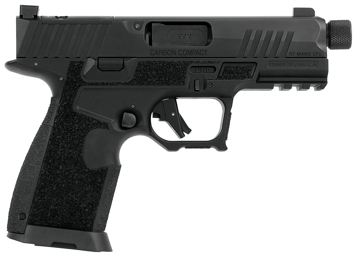 Kimber Mfg.,Inc 3800018 R7 Mako Carbon Compact Tfs Or 9Mm 15+1 4.42&Quot; Fnc Stainless Steel Slide Molded Stippling Interchangeable Modular Backstrap Grip