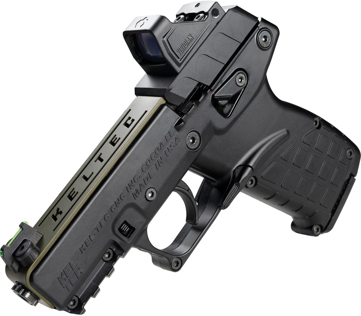 Kel-Tec P17Bgrnoptic P17  22 Lr 16+1 3.80&Quot; W/Optic &Amp; Holster Green