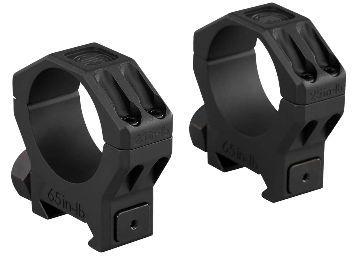 Sig Sauer Electro-Optics Soa63001 Alpha 6 Scope Ring Set Black Stainless Steel 30Mm Tube Low