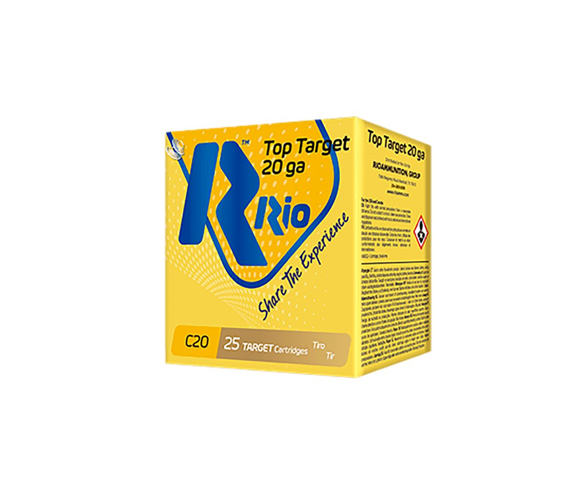 Rio Ammunition Tt208 Top Target  20Gauge 2.75&Quot; 7/8Oz 8Shot 25 Per Box/10 Case