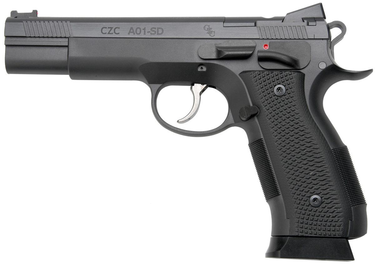 Cz Custom Shop 96333 A01-Sd  9Mm Luger 19+1 5&Quot; Match Grade Bull Barrel, Black Optic Cut/Serrated Steel Slide, Black Polycoat Steel Frame W/Beavertail, Black G10 Grip, Short Dustcover