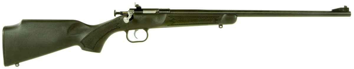 Crickett Ksa2240 Youth  22 Lr 1Rd 16.12&Quot; Blued Barrel &Amp; Receiver, Fixed Front/Adjustable Rear Peep Sights, Black Synthetic Stock W/11.5&Quot; Lop, Rebounding Firing Pin Safety
