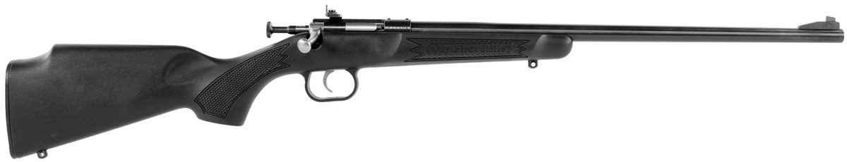 Crickett Ksa2280 Youth  22 Wmr 1Rd 16.12&Quot; Blued Barrel &Amp; Receiver, Fixed Front/Adjustable Rear Peep Sights, Black Synthetic Stock W/11.5&Quot; Lop, Rebounding Firing Pin Safety
