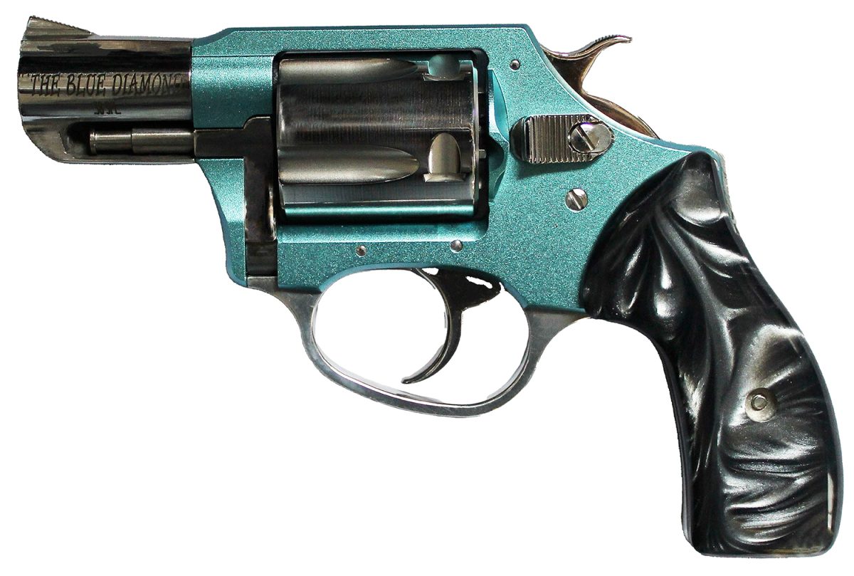 Charter Arms 53879 Undercover Lite Blue Diamond 38 Special 5Rd 2&Quot; Hi-Polished Stainless Barrel/Cylinder, Aluminum Frame W/Blue Diamond Finish, Finger Grooved Black Rubber Grip