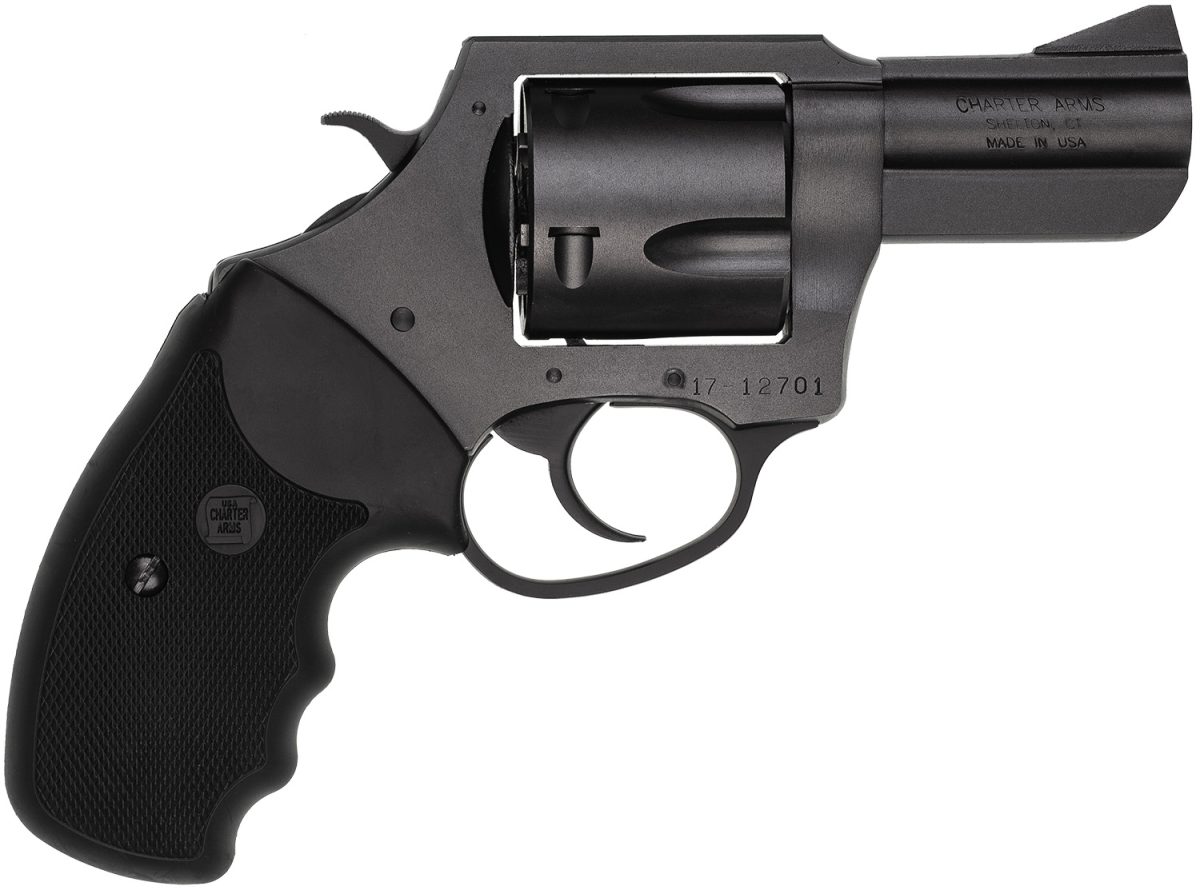 Charter Arms 64520 Pitbull  45 Acp, 5 Shot 2.50&Quot; Black Nitride Steel Barrel, Cylinder &Amp; Frame W/Black Finger Grooved Rubber Grip