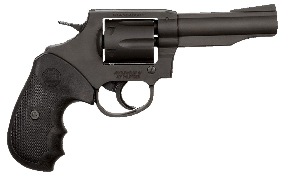 Rock Island 51261 M200  Medium Frame 38 Special 6Rd 4&Quot; Black Parkerized Steel Barrel, Cylinder &Amp; Frame, Black Finger Grooved Grip, Transfer Bar Safety, Exposed Hammer