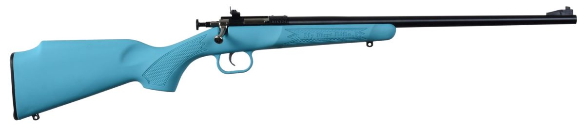Crickett Ksa2302 Youth  22 Lr 1Rd 16.12&Quot; Blued Barrel &Amp; Receiver, Fixed Front/Adjustable Rear Peep Sights, Blue Synthetic Stock W/11.5&Quot; Lop, Rebounding Firing Pin Safety