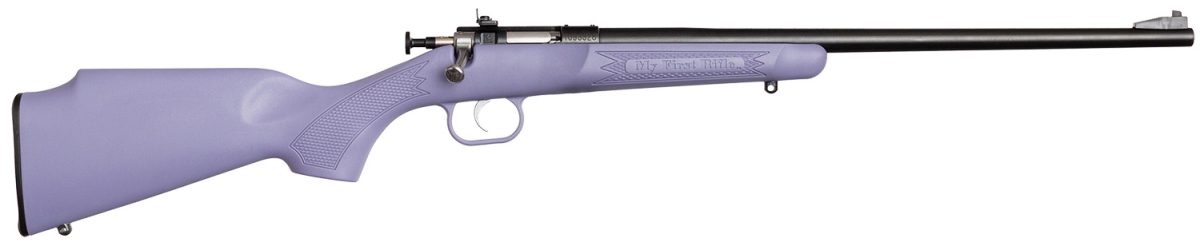 Crickett Ksa2306 Youth  22 Lr 1Rd 16.12&Quot; Blued Barrel &Amp; Receiver, Fixed Front/Adjustable Rear Peep Sights, Purple Synthetic Stock W/11.5&Quot; Lop, Rebounding Firing Pin Safety