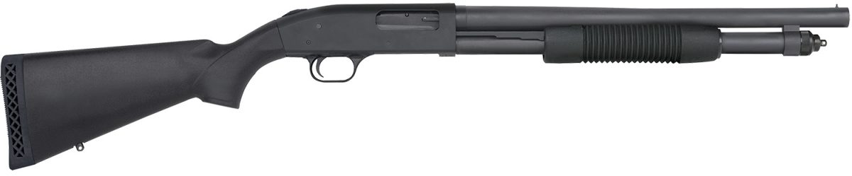 Mossberg 50778 590 Tactical 12 Gauge 6+1 3&Quot; 18.50&Quot; Cylinder Bore Barrel, Matte Blued Metal Finish, Dual Extractors, Drilled &Amp; Tapped Receiver, Synthetic Stock