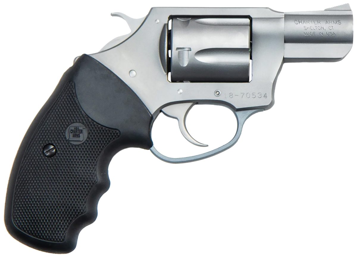 Charter Arms 73220 Undercoverette  Small 32 H&Amp;R Mag, 6 Shot 2&Quot; Matte Stainless Steel Barrel &Amp; Cylinder, Matte Stainless Aluminum Frame W/Black Finger Grooved Rubber Grip, Exposed Hammer