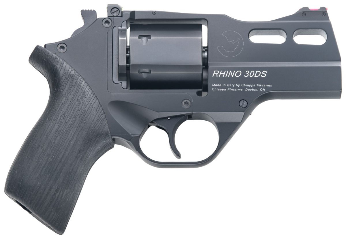 Chiappa Firearms 340289 Rhino 30Ds  Small Frame 357 Mag 6 Shot, 3&Quot; Black Anodized Steel Vent Rib Barrel, Blued Steel Cylinder, Black Anodized Aluminum Frame, Black Rubber Grip, Concealed Hammer