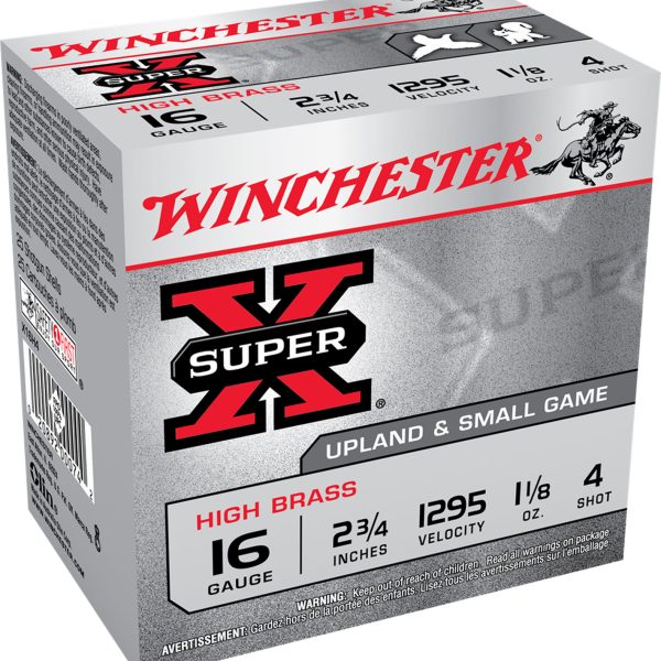 Winchester Ammo X16H4 Super X Heavy Game Load High Brass 16Gauge 2.75" 1 1/8oz 4Shot 25 Per Box/10 Case