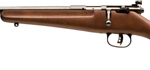Savage Arms 13820 Rascal  Youth 22 LR 1rd 16.12" Blued Carbon Steel Barrel/Receiver, Satin Hardwood Wood Stock, Left Hand
