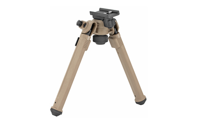 Magpul MAG1075-FDE Bipod  made of Aluminum with Flat Dark Earth Finish, Sling Stud Attachment, 6.30-10.30" Vertical Adjustment & Rubber Feet for AR-Platform