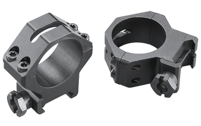 Weaver Mounts 48365 Four-Hole Skeleton Rings  Matte Black 30mm Medium