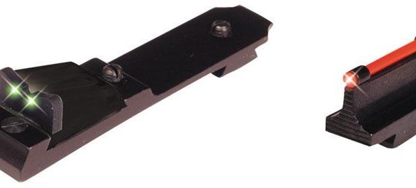 TruGlo TG114 Lever Action Rifle Sights  Black 0.500" Red Front, Green Rear Adjustable for Henry Rifles